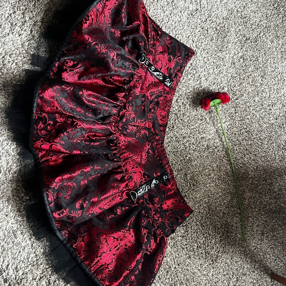 Burleska Red and Black Gothic Skirt Punk Rock Princess